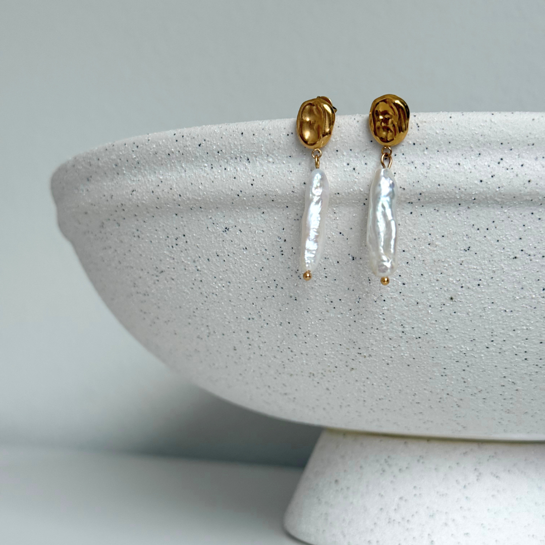 Kairos Biwa Pearl Earrings