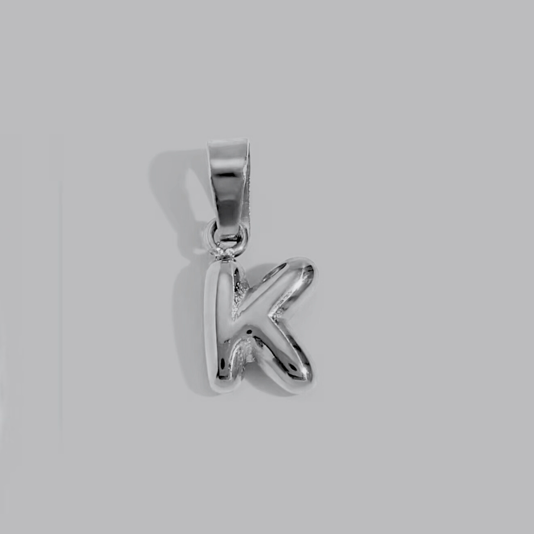 Bubble Letter Charms | Silver Hue