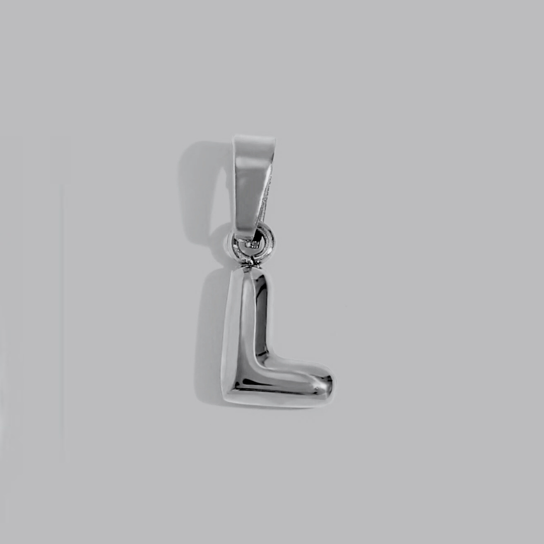 Bubble Letter Charms | Silver Hue