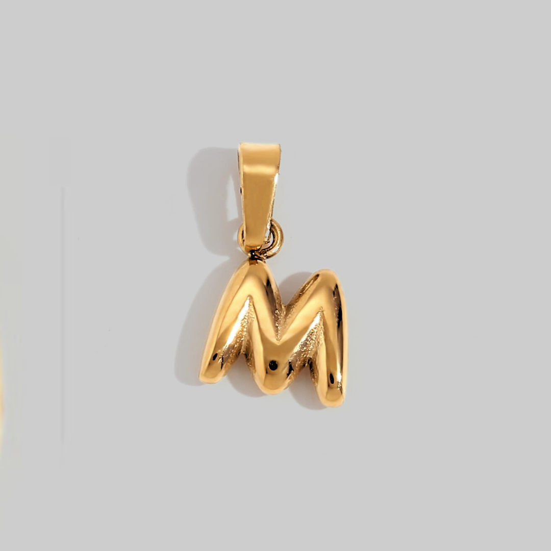 Bubble Letter Charms | Gold Hue