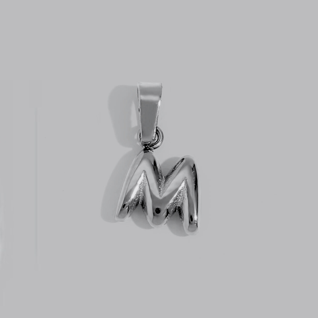 Bubble Letter Charms | Silver Hue