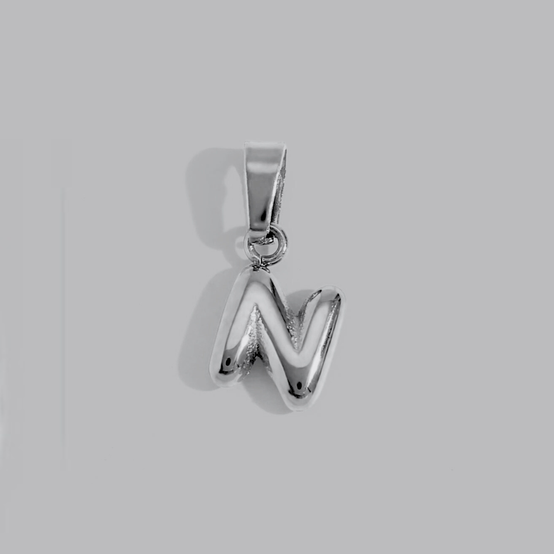 Bubble Letter Charms | Silver Hue