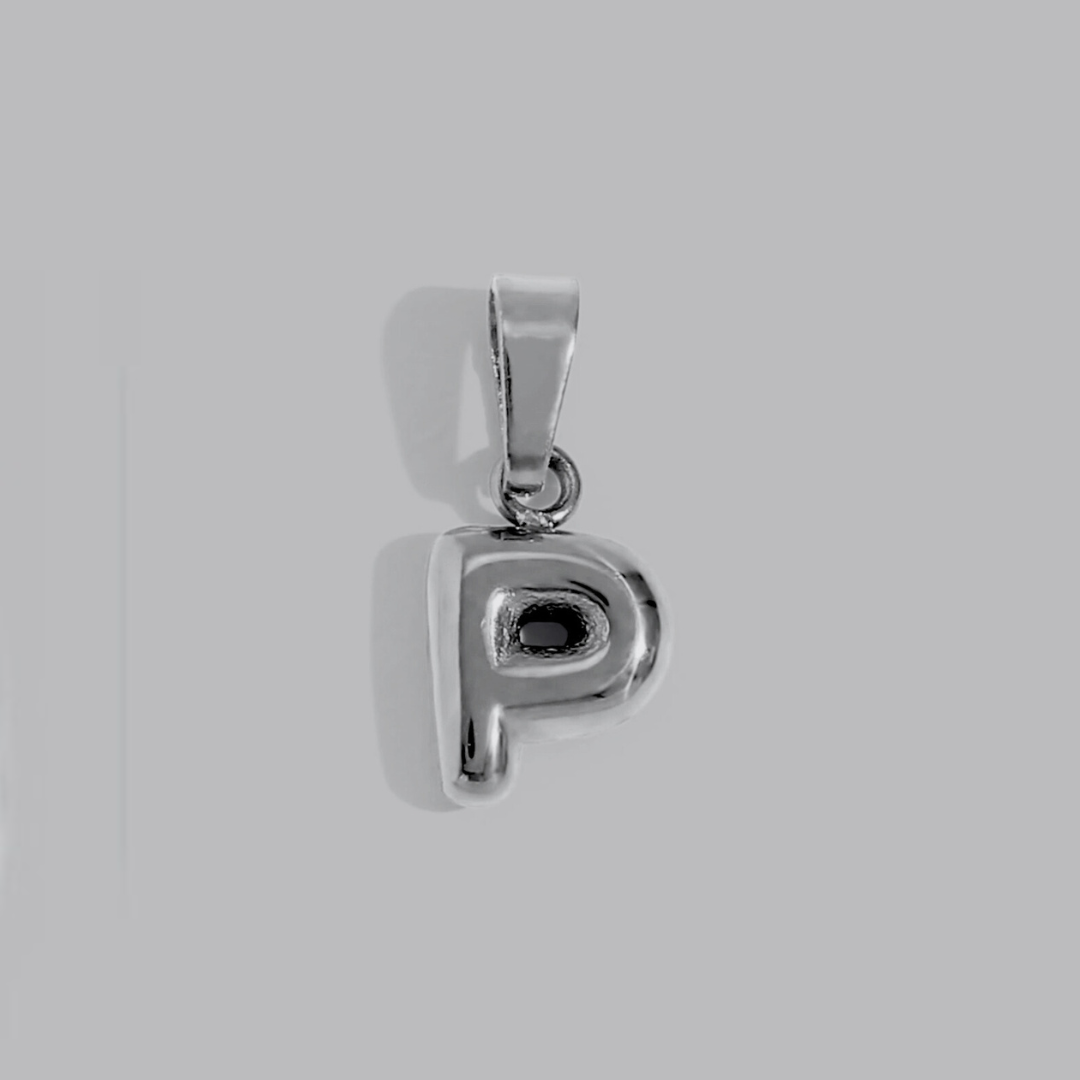 Bubble Letter Charms | Silver Hue