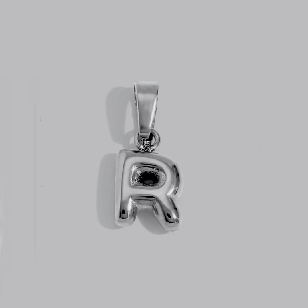 Bubble Letter Charms | Silver Hue