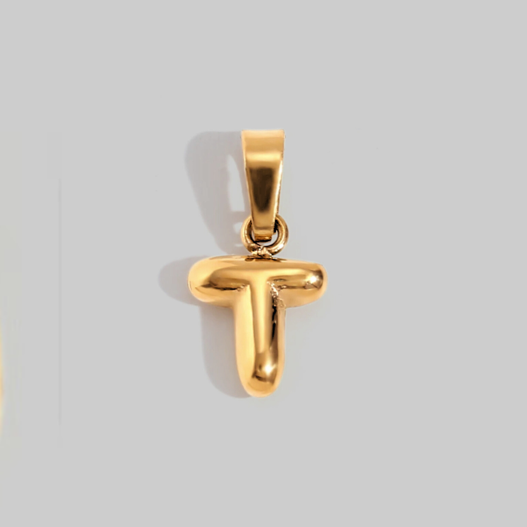 Bubble Letter Charms | Gold Hue