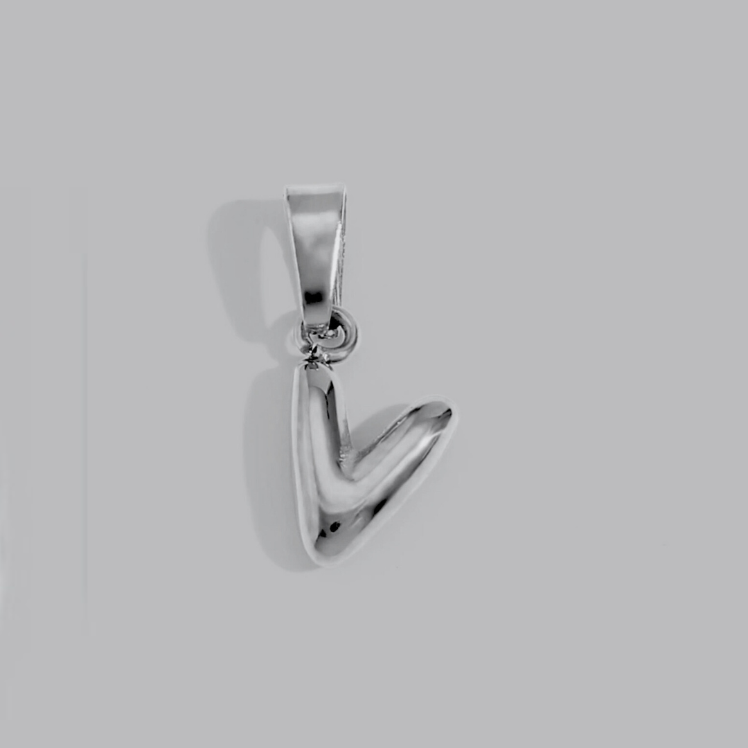 Bubble Letter Charms | Silver Hue