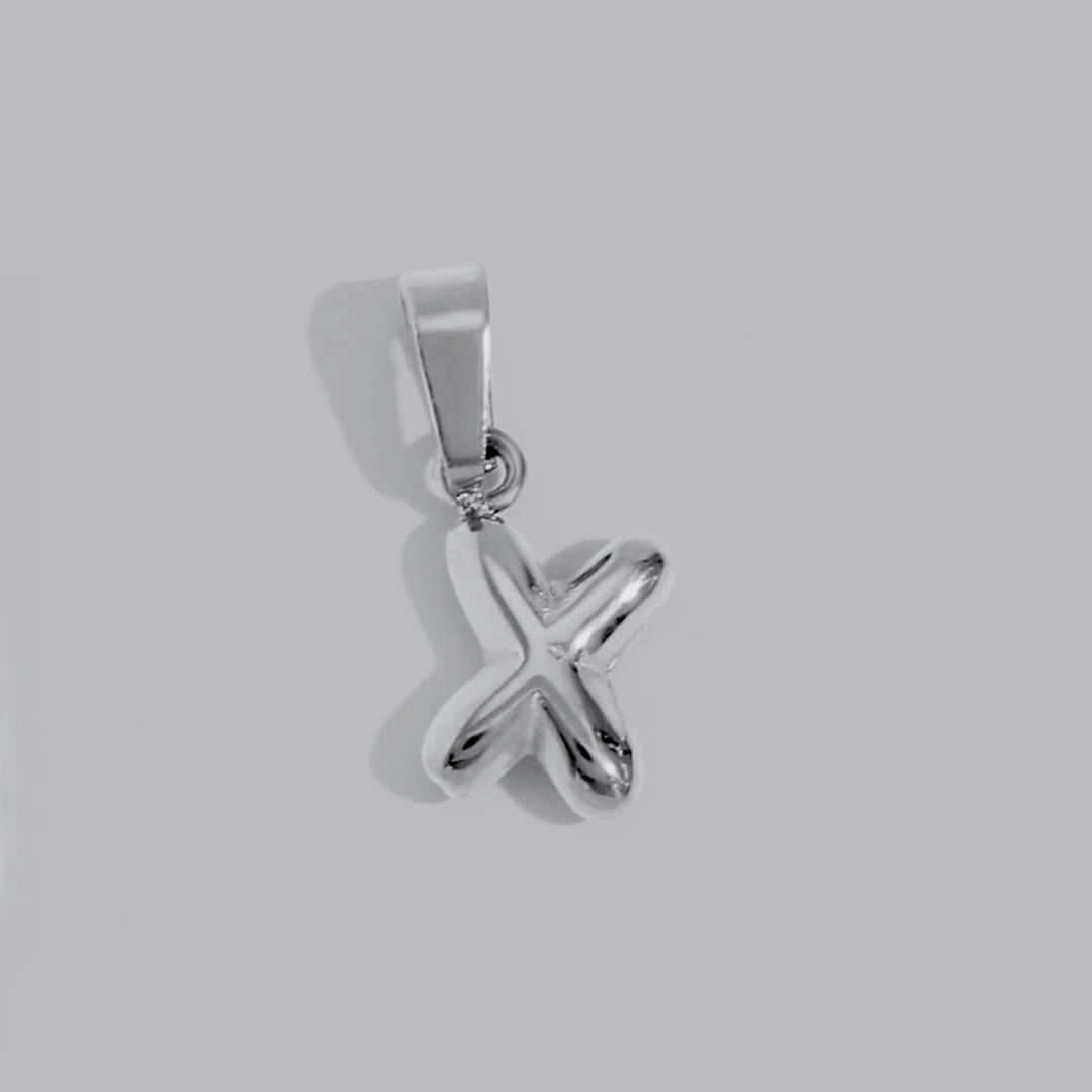 Bubble Letter Charms | Silver Hue