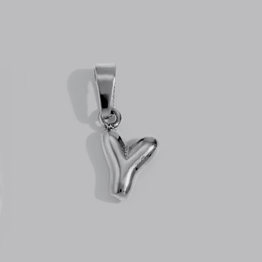 Bubble Letter Charms | Silver Hue