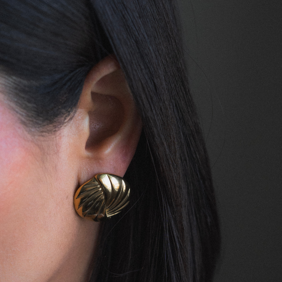 Golden Hour Button Earrings