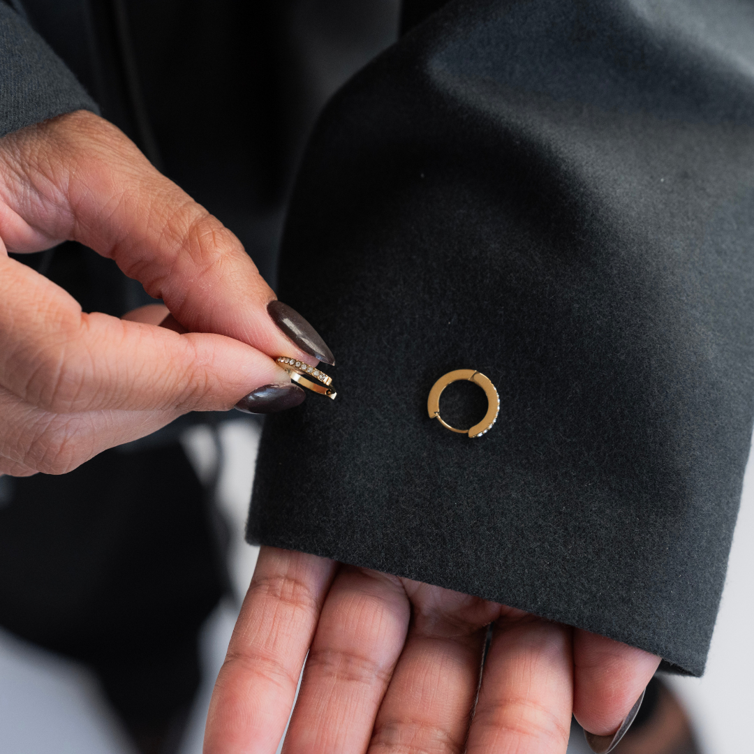 Lume CZ Pave Flat Huggies