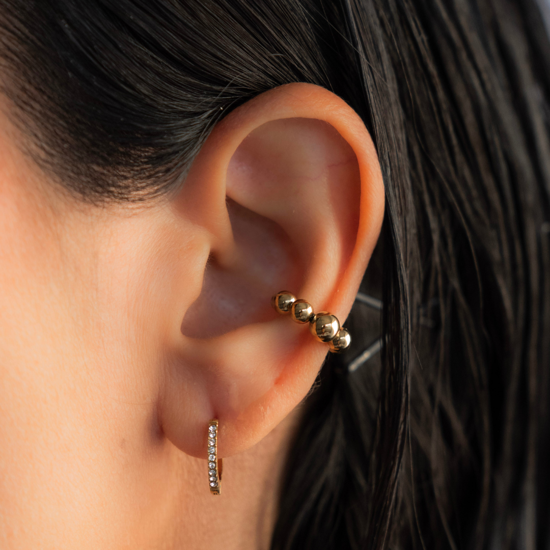 Lume CZ Pave Flat Huggies