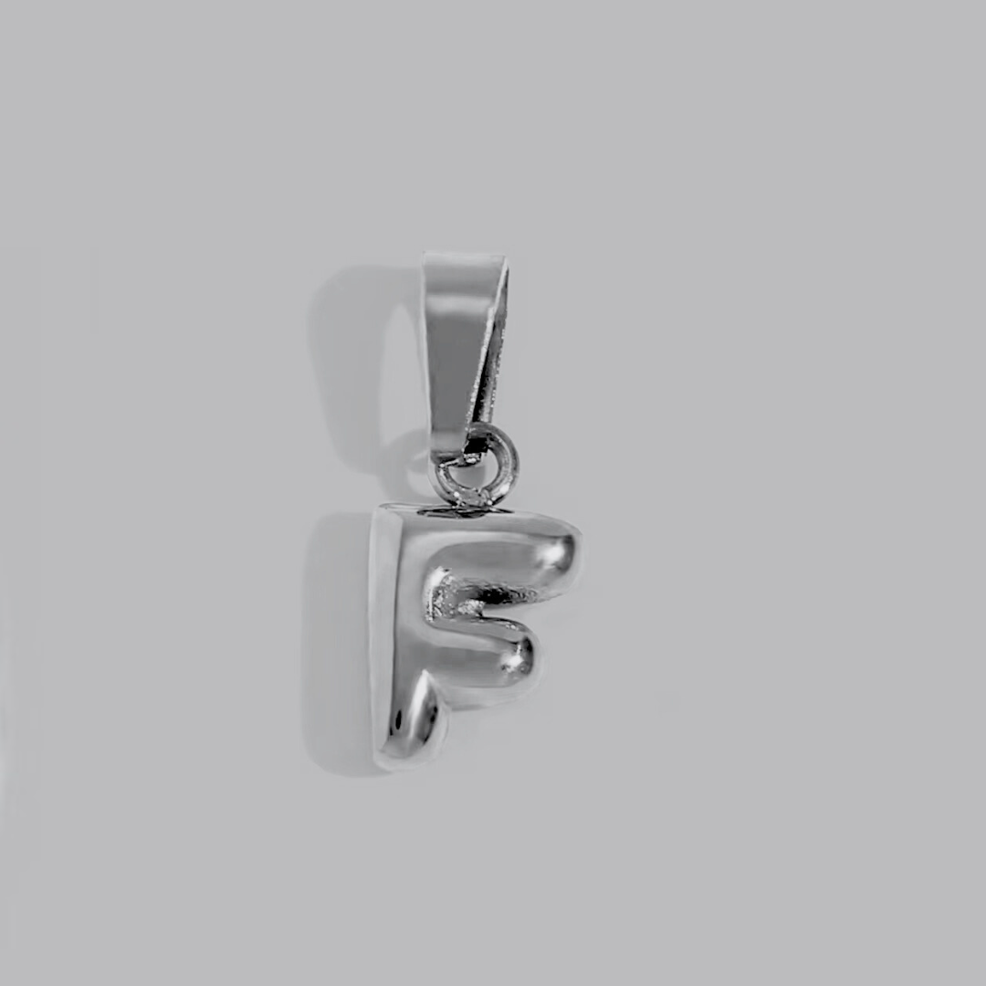 Bubble Letter Charms | Silver Hue