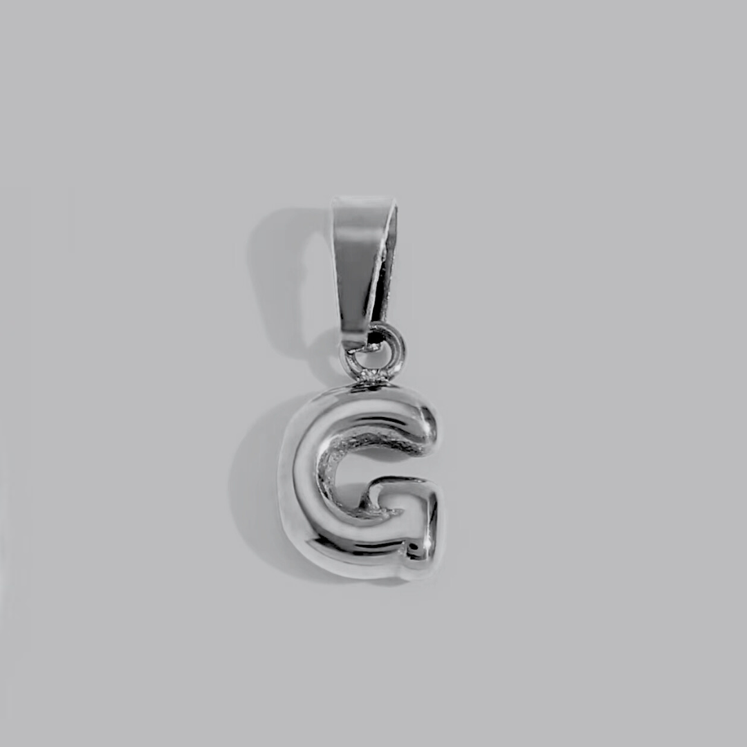 Bubble Letter Charms | Silver Hue