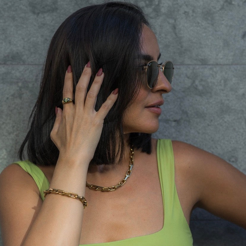 Meg Statement Paperclip Chain Necklace | Silver