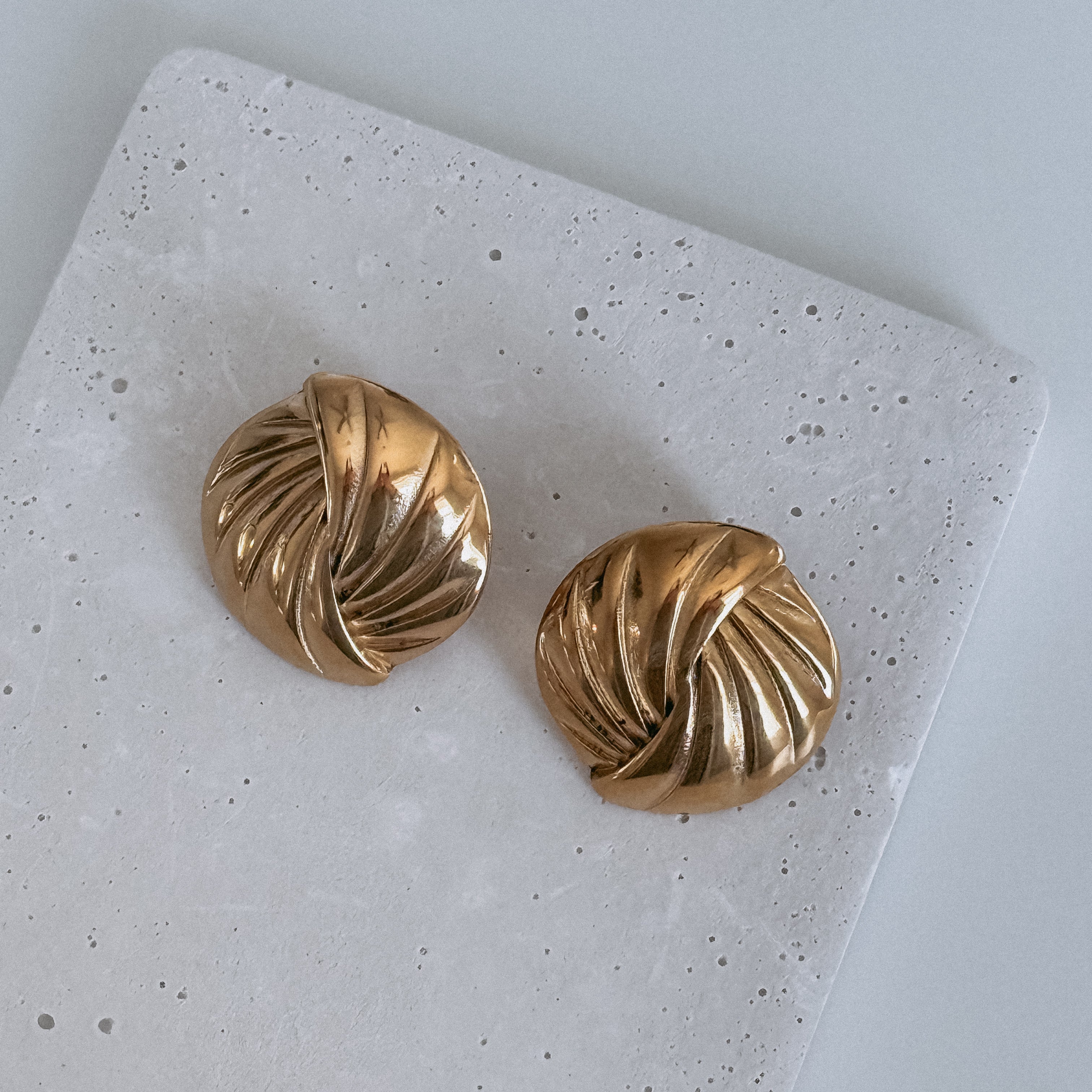Golden Hour Button Earrings