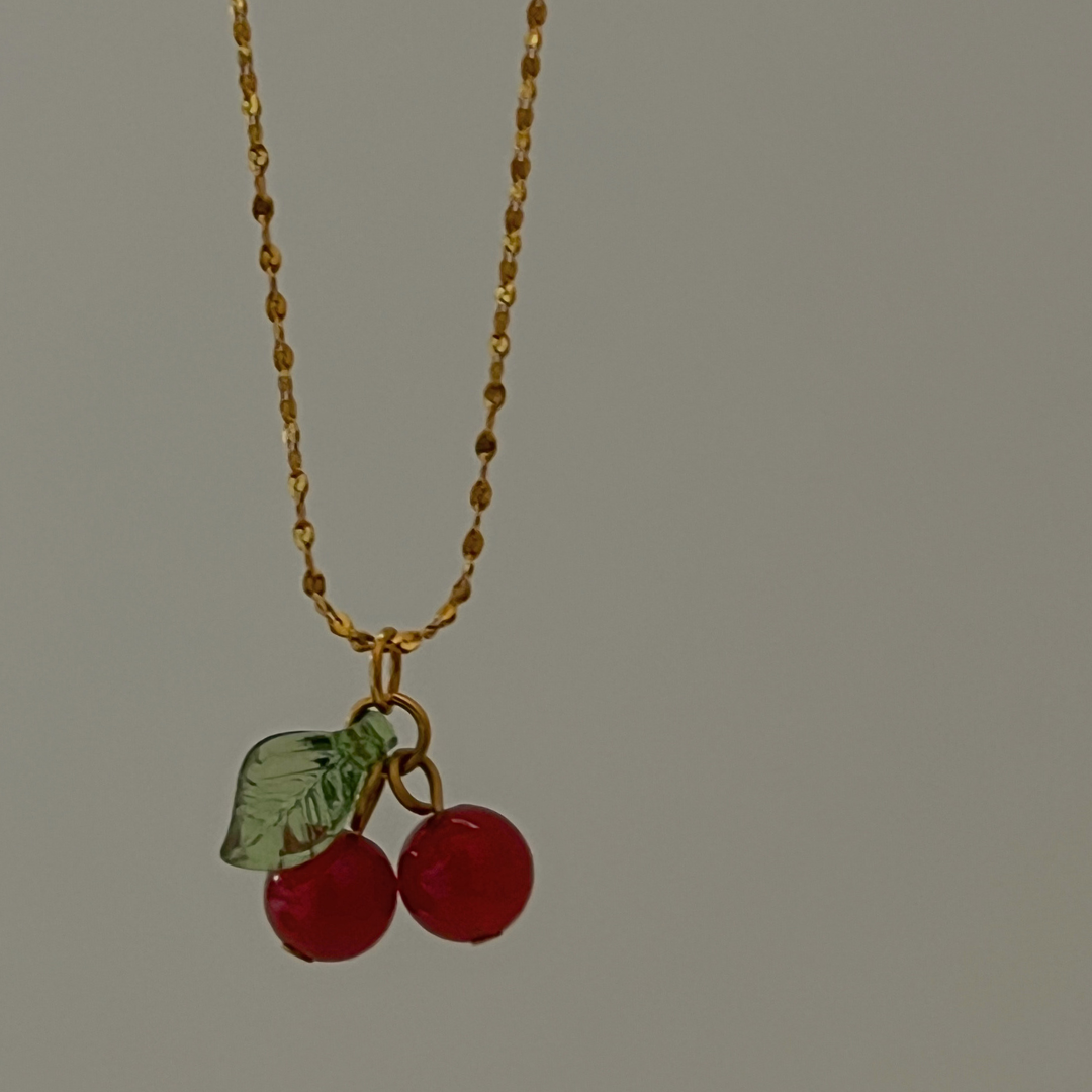The Cherry On Top Necklace The Solshine Jewelry Co
