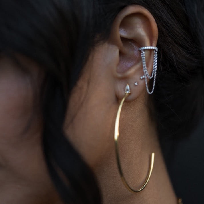 Jasmin Double Chain Ear Cuff | Gold