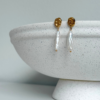 Kairos Biwa Pearl Earrings