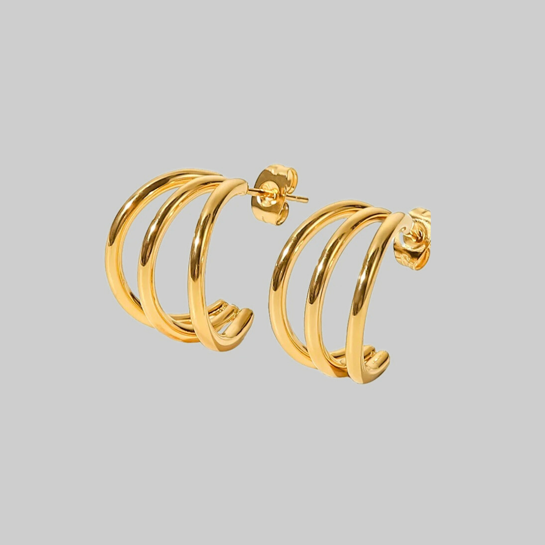Charlotte Triple-Layered Hoop Earrings