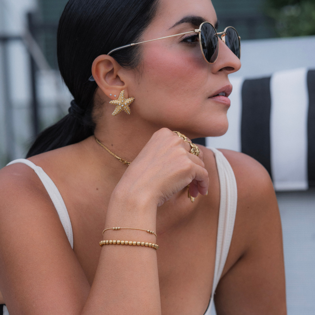 Mercedes Dainty Ball Chain Bracelet