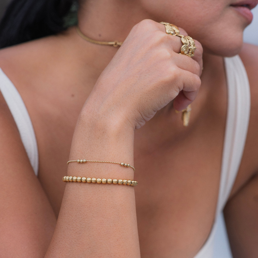Mercedes Dainty Ball Chain Bracelet
