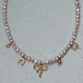Custom Freshwater Pearl Multi- Charm Necklace