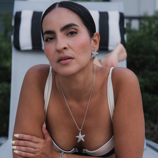La Estrella Statement Earrings | Silver Hue