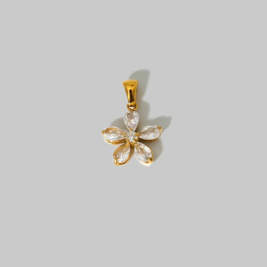 CZ Flower Pendant
