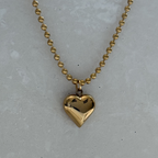 Heart of Gold Beaded Necklace