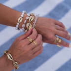 Marina 18k Gold Plated Natural Cowrie Shell Bracelet