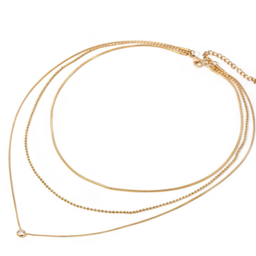 The Soft Glow Layered Necklace | Gold