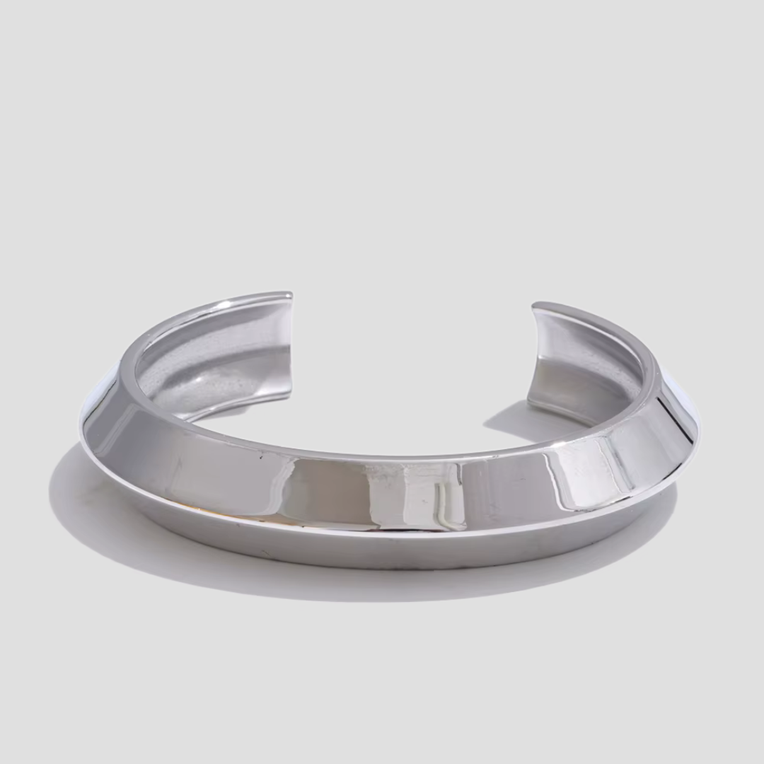 Vienna Cuff Bangle | Silver Hue