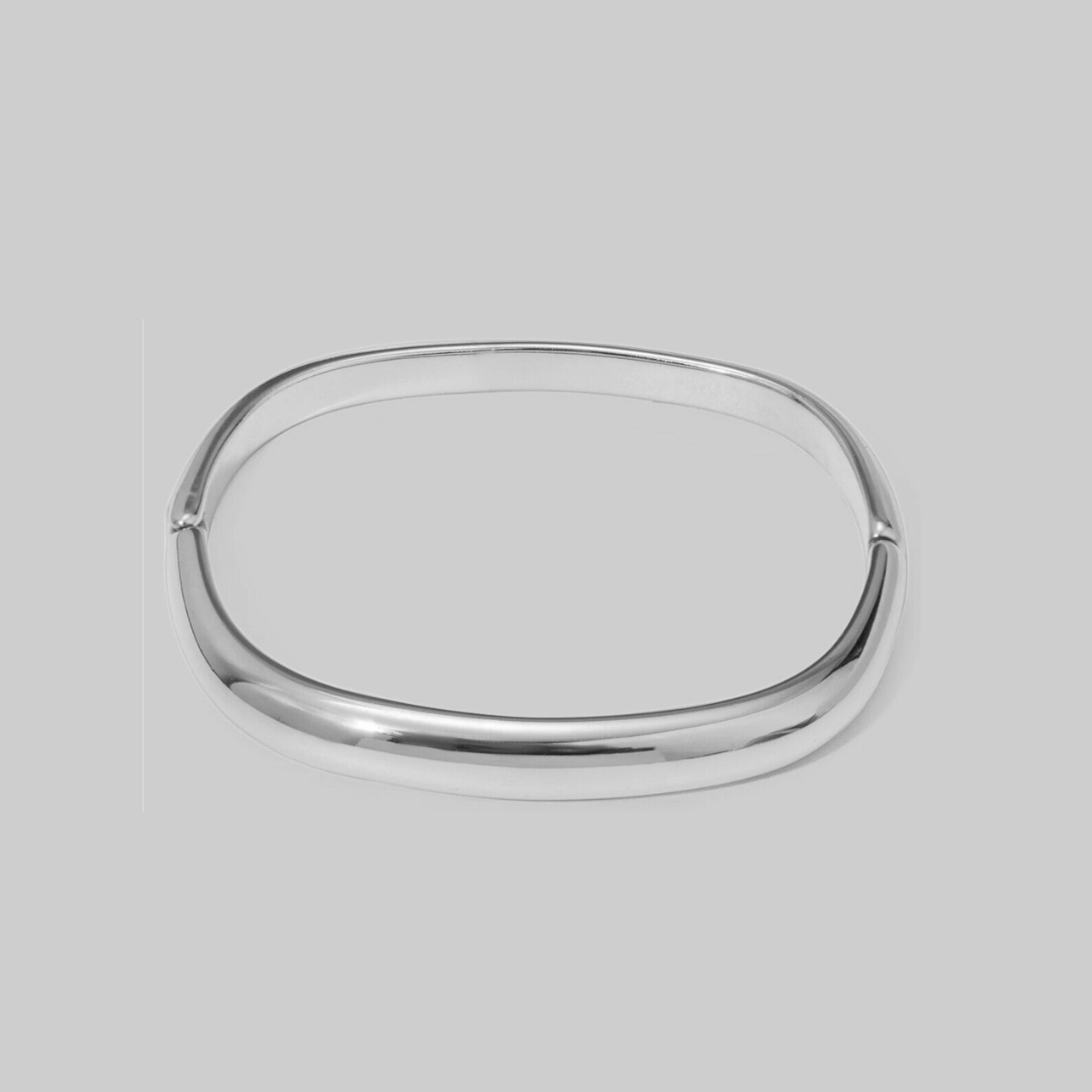 Moxie Rectangular Bangle Bracelet | Silver