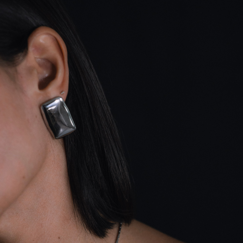 Dorothy Polished Earrings | Silver