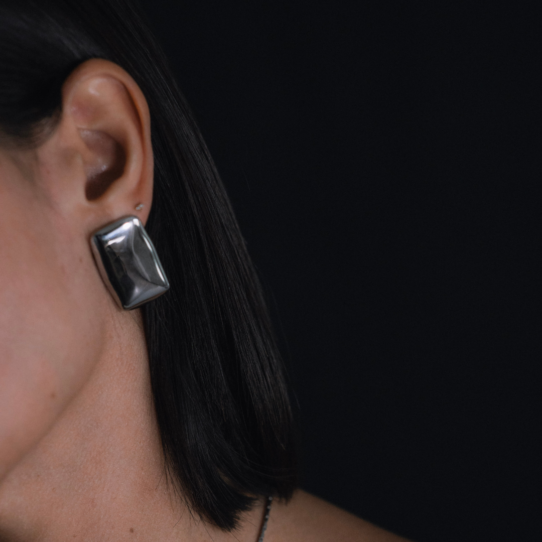 Dorothy Polished Earrings | Silver