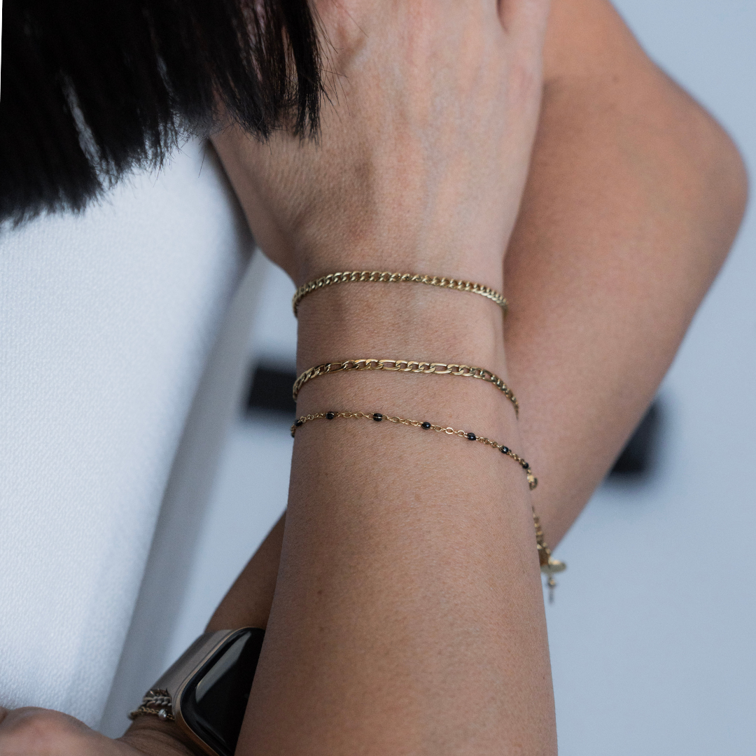The Edge Trio Bracelet Set | Gold