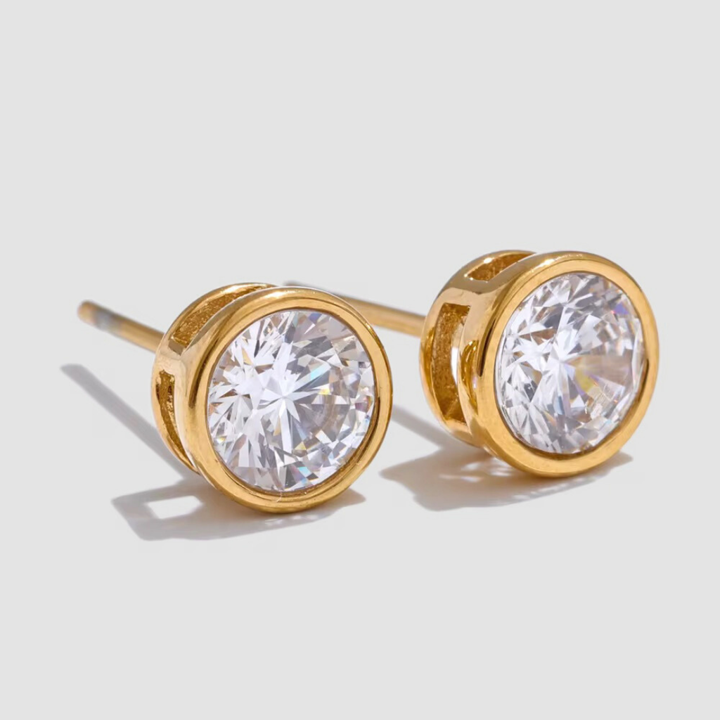The Classic Bezel CZ Studs