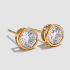 The Classic Bezel CZ Studs