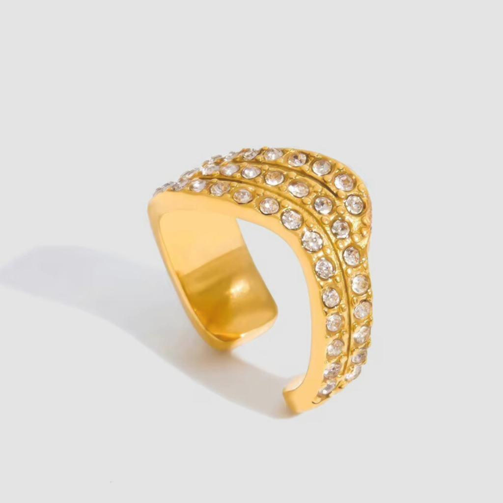 The Pavé Wave Ear Cuff