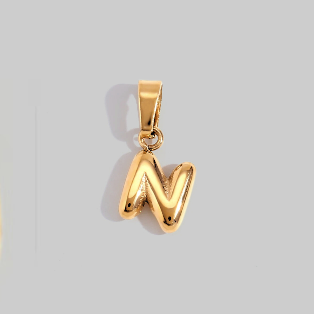 Bubble Letter Charms | Gold Hue