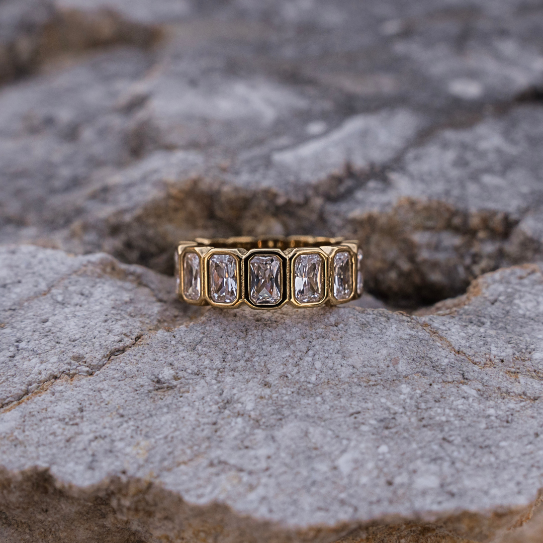 The Facet Eternity Band | Baguette
