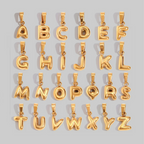 Bubble Letter Charms | Gold Hue