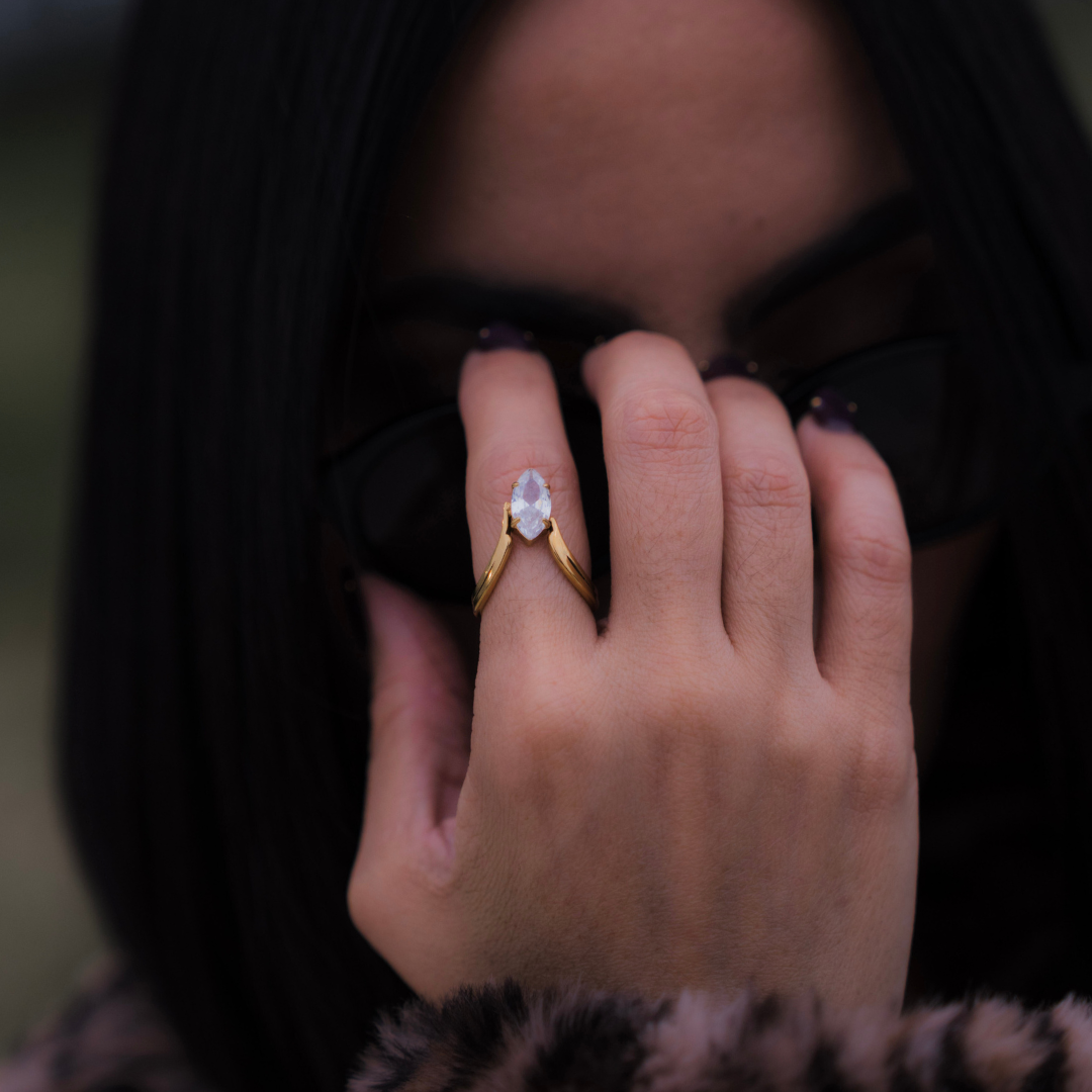 Quarry Marquise-Cut CZ Ring