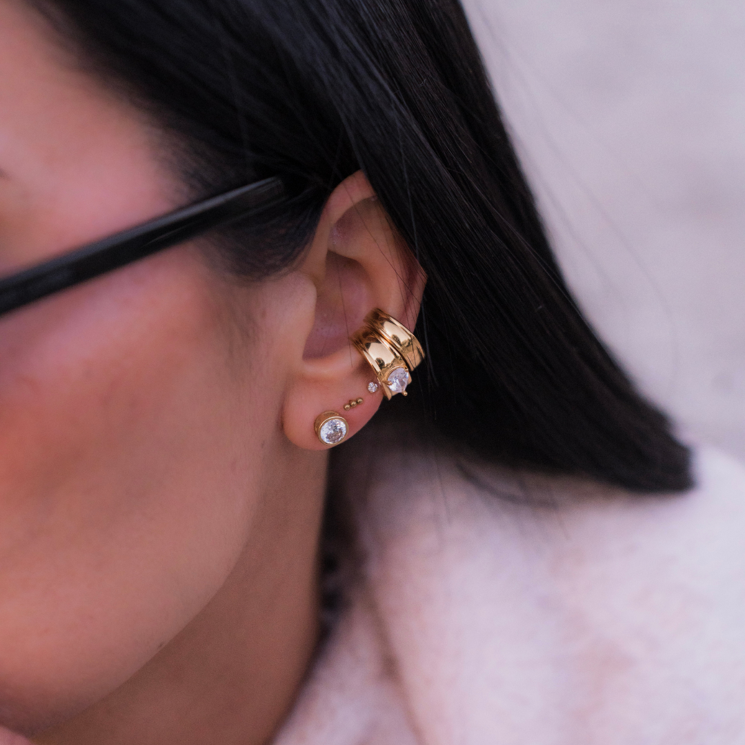 The Classic Bezel CZ Studs