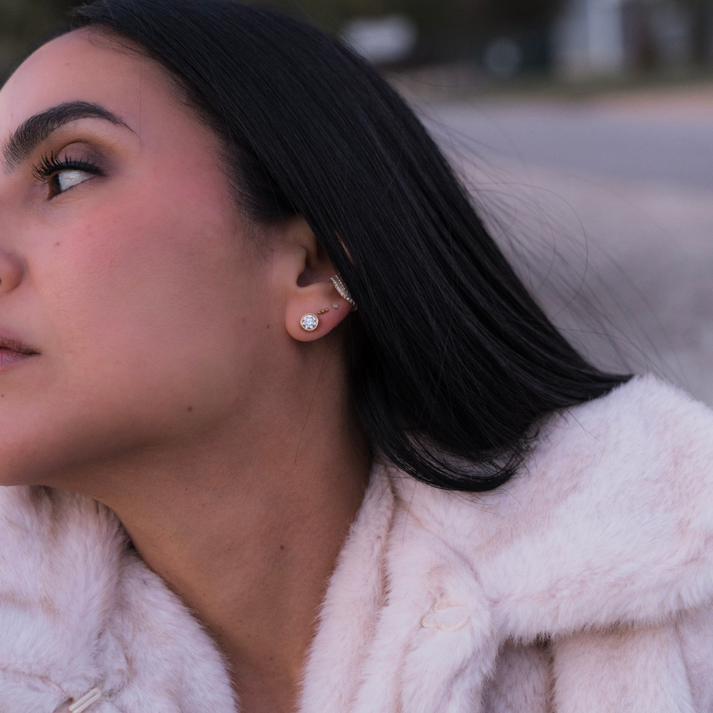 The Classic Bezel CZ Studs