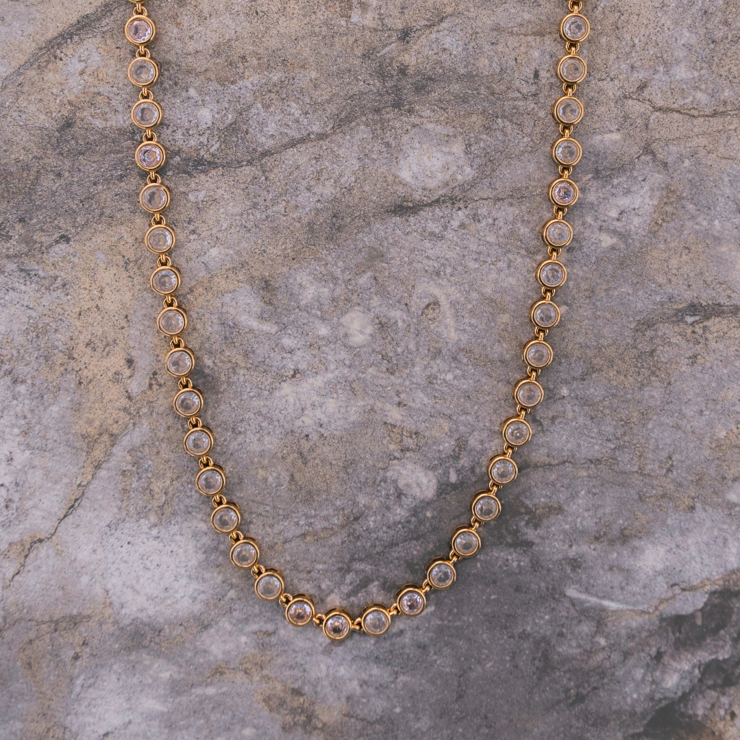 Radiant CZ Tennis Necklace