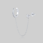 Yamna Chain Cuff Stud Earring | Silver