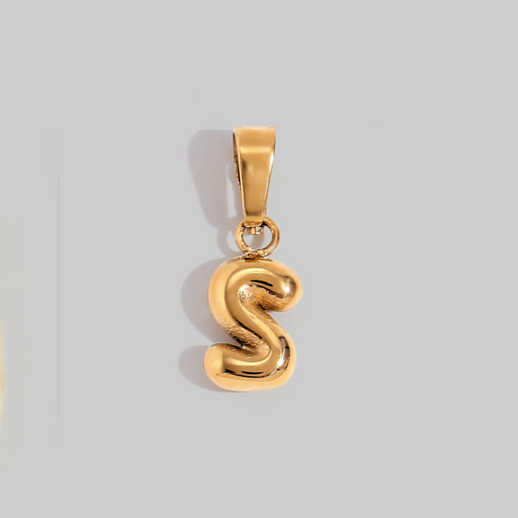 Bubble Letter Charms | Gold Hue