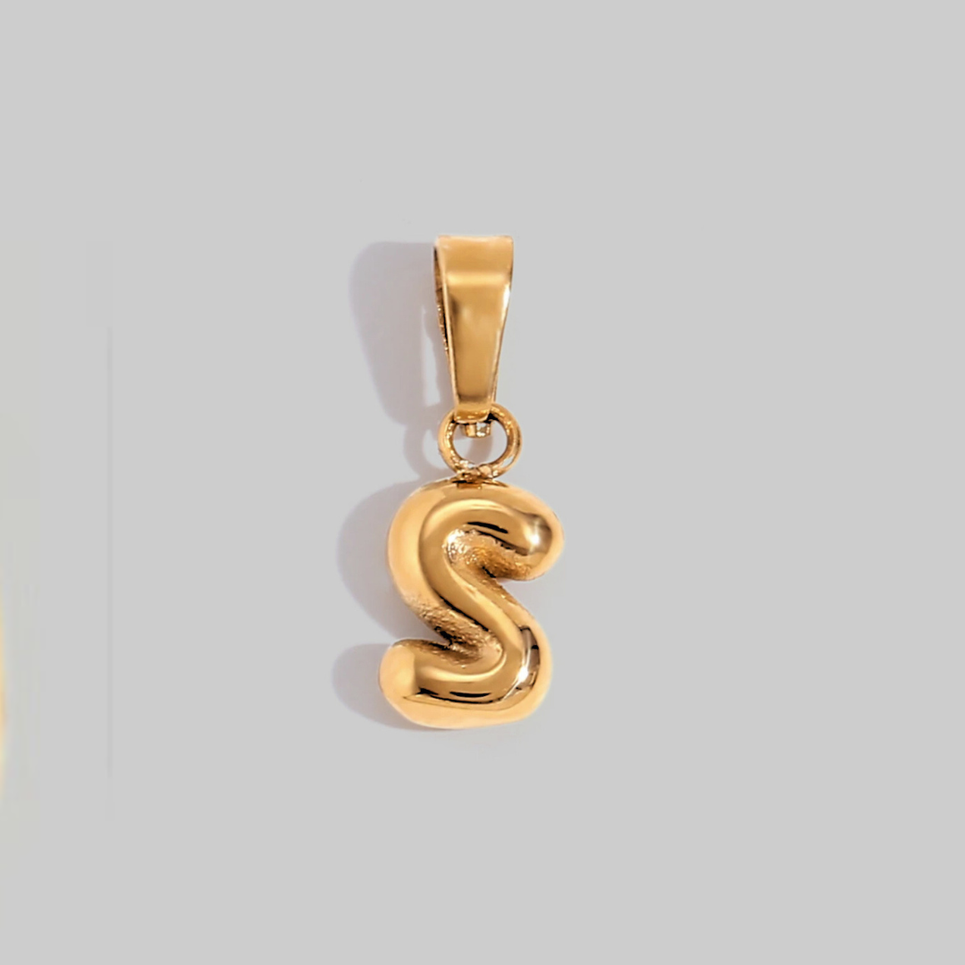 Bubble Letter Charms | Gold Hue