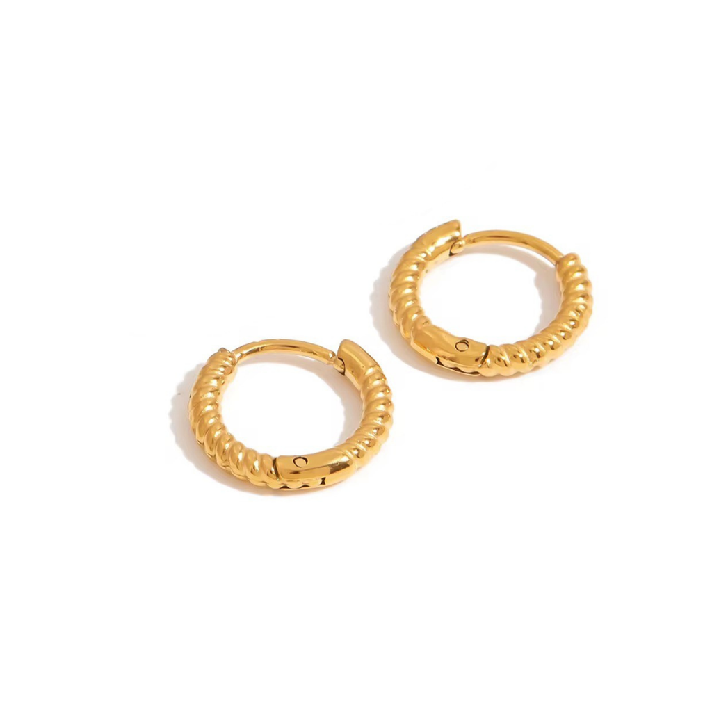 Dainty Twisted Huggies | Gold Hue